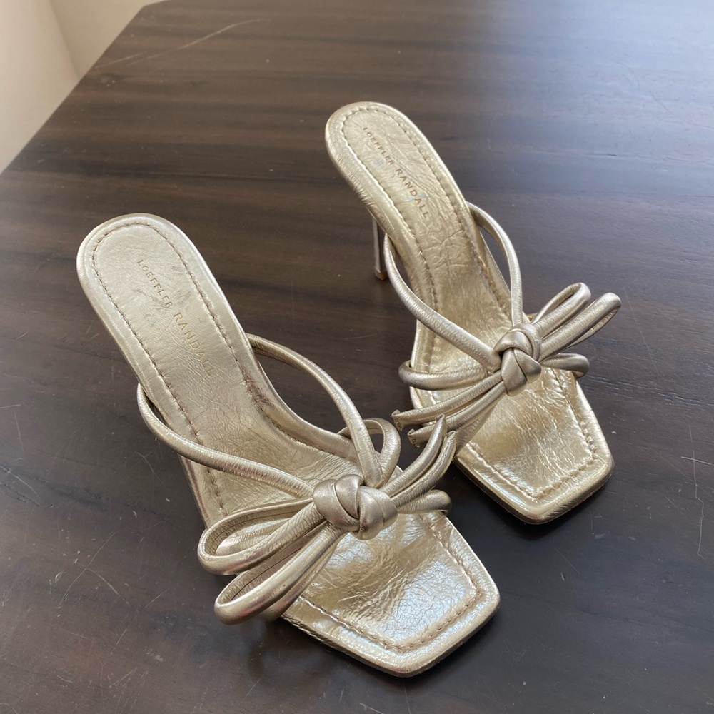 Loeffler Randall Margi Champagne Bow Heel 9